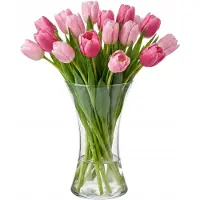 TREND FOR HOME Glazen Vaas Kelk Vorm 24,5 cm - Stijlvol Decoratief Glaswerk