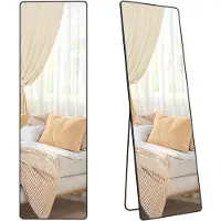 Markenlos – Grote rechthoekige staande spiegel, 160 x 50 cm, perfect voor in de slaapkamer of kleedkamer