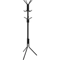 Famanu – Staande kapstok van metaal voor jas en kleding, zwart, 48,1 x 48,1 x 175,5 cm (L x B x H