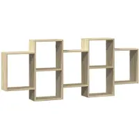 vidaXL Wandschap 159x18x65 cm bewerkt hout sonoma eikenkleurig