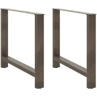 vidaXL Eettafelpoten 2 st 90x(72-73) cm staal naturel