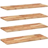 vidaXL Wandschappen 4 st zwevend olieafwerking 80x30x2 cm acaciahout