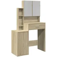 vidaXL Kaptafel met kastje 80x35x132 cm sonoma eikenkleurig
