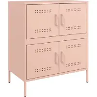 vidaXL Dressoir 68x39x79 cm staal roze