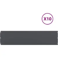 vidaXL Gazonrand 10 st 25 x 103 cm Koudgewalst staal Antraciet