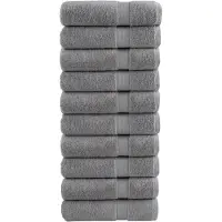 vidaXL Badhanddoeken SOLUND 10 st 600 g/m² 100x150 cm grijs