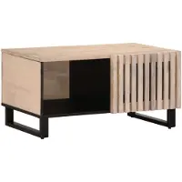 vidaXL Salontafel 80x51x40 cm massief mangohout wit