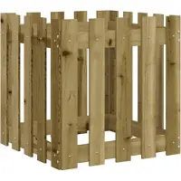 vidaXL Plantenbak met hekontwerp 50x50x50 cm geïmpregneerd grenenhout