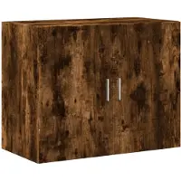 vidaXL Wandkast 80x42,5x64 cm bewerkt hout gerookt eikenkleurig