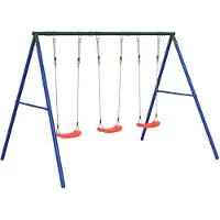 vidaXL Schommelset met 3 schommelzitjes