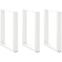 vidaXL Eettafelpoten 3 st U-vormig 70x(72-73) cm staal wit
