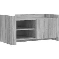 vidaXL Salontafel 100x50x50 cm bewerkt hout grijs sonoma eikenkleur
