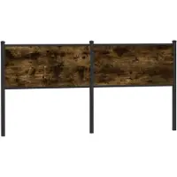 vidaXL Vervangend hoofdbord 180 cm en staal gerookt eikenkleurig