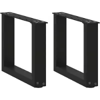 vidaXL Salontafelpoten 2 st U-vormig 40x(30-31) cm staal zwart