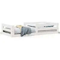 vidaXL Bedframe zonder matras massief grenenhout wit 80x200 cm