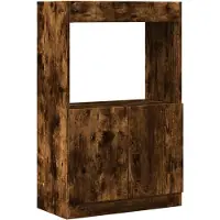 vidaXL Hoge kast 63x33x100 cm bewerkt hout gerookt eikenkleurig