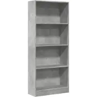 vidaXL Boekenkast 60x24x143 cm bewerkt hout betongrijs