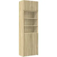 vidaXL Opbergkast 70x42,5x225 cm bewerkt hout sonoma eikenkleurig