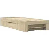 vidaXL Bedframe zonder matras hout sonoma eikenkleurig 90x200 cm