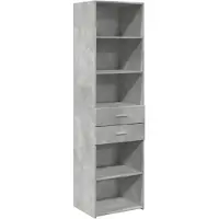 vidaXL Hoge kast 50x42,5x185 cm bewerkt hout betongrijs