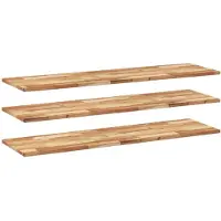 vidaXL Wandschappen 3 st zwevend olieafwerking 140x40x2 cm acaciahout