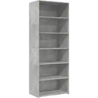 vidaXL Hoge kast 70x41x185 cm bewerkt hout betongrijs