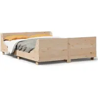 vidaXL Bedframe zonder matras massief grenenhout 140x190 cm