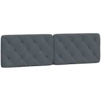 vidaXL Hoofdbordkussen 180 cm fluweel donkergrijs
