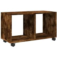 vidaXL Rolkast 72x33x42,5 cm bewerkt hout gerookt eikenkleurig