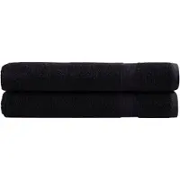 vidaXL Saunadoeken SOLUND 2 st 600 g/m² 80x200 cm zwart