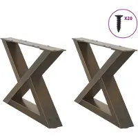 vidaXL Salontafelpoten 2 st 60x(30-31,3) cm staal naturel