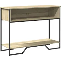 vidaXL Wandtafel 100x35x74,5 cm bewerkt hout sonoma eikenkleurig