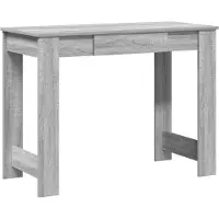 vidaXL Bureau, grijs Sonoma, 100x45x75 cm, houtvezel
