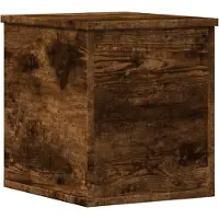 vidaXL Opbergbox 30x35x35 cm bewerkt hout gerookt eikenkleurig