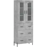 vidaXL Hoge kast 69,5x34x180 cm bewerkt hout betongrijs