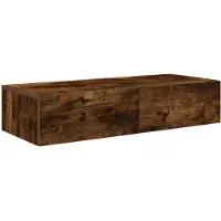 vidaXL Wandschap met lades 80x33x17 cm bewerkt hout gerookt eikenkleur
