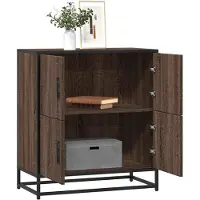vidaXL Dressoir 68x35x76 cm bewerkt hout bruin eikenkleur