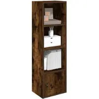 vidaXL Boekenkast 31x24x102 cm bewerkt hout gerookt eikenkleurig