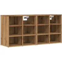 vidaXL Schoenenkasten 2 st 52x30x50 cm artisanaal eiken