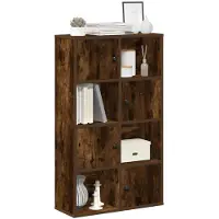 vidaXL Boekenkast 60x24x101,5 cm bewerkt hout gerookt eikenkleurig