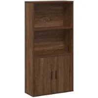 vidaXL Boekenkast 60x24x120 cm bewerkt hout bruin eikenkleurig