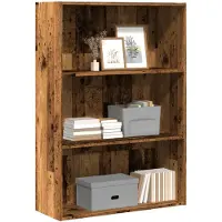 vidaXL Boekenkast 80x30x114 cm bewerkt hout oud houtkleurig