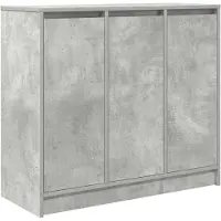 vidaXL - Dressoir - 85x34x76 - cm - bewerkt - hout - betongrijs