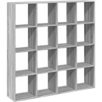 vidaXL Boekenkast 137,5x29x137,5 cm bewerkt hout grijs sonoma eiken