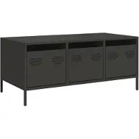 vidaXL Salontafel 101,5x50x43,5 cm koudgewalst staal zwart