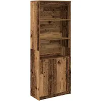 vidaXL Hoge kast 70x35x180 cm spaanplaat oud hout