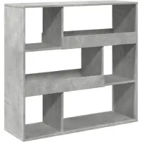 vidaXL Kamerscherm 100x33x94,5 cm bewerkt hout betongrijs