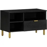 vidaXL Tv-meubel 80x33x46 cm bewerkt hout zwart