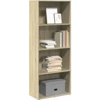 vidaXL Boekenkast 60x30x152 cm bewerkt hout sonoma eikenkleurig