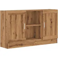 vidaXL Dressoir 120x30,5x70 cm bewerkt hout artisanaal eikenkleurig